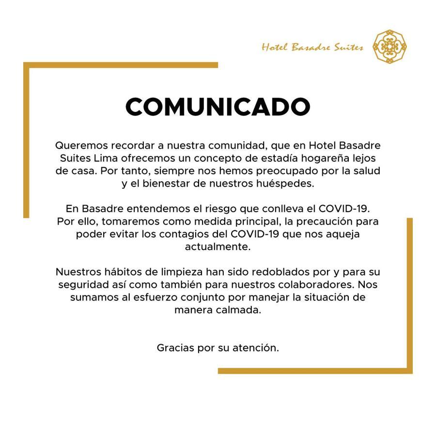 Hotel Basadre Suites Lima Dış mekan fotoğraf
